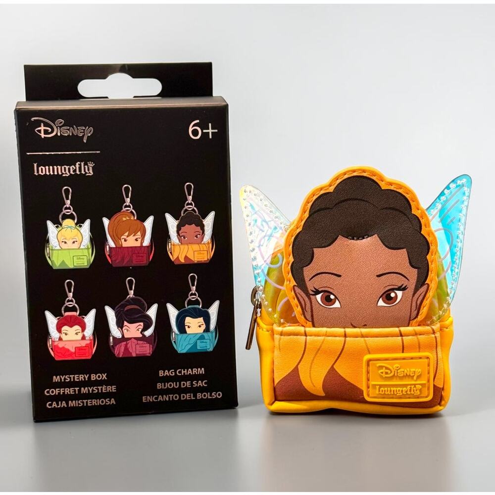 Loungefly Disney Fairies Iridessa Cosplay Mini Backpack Bag Charm Keychain NWT